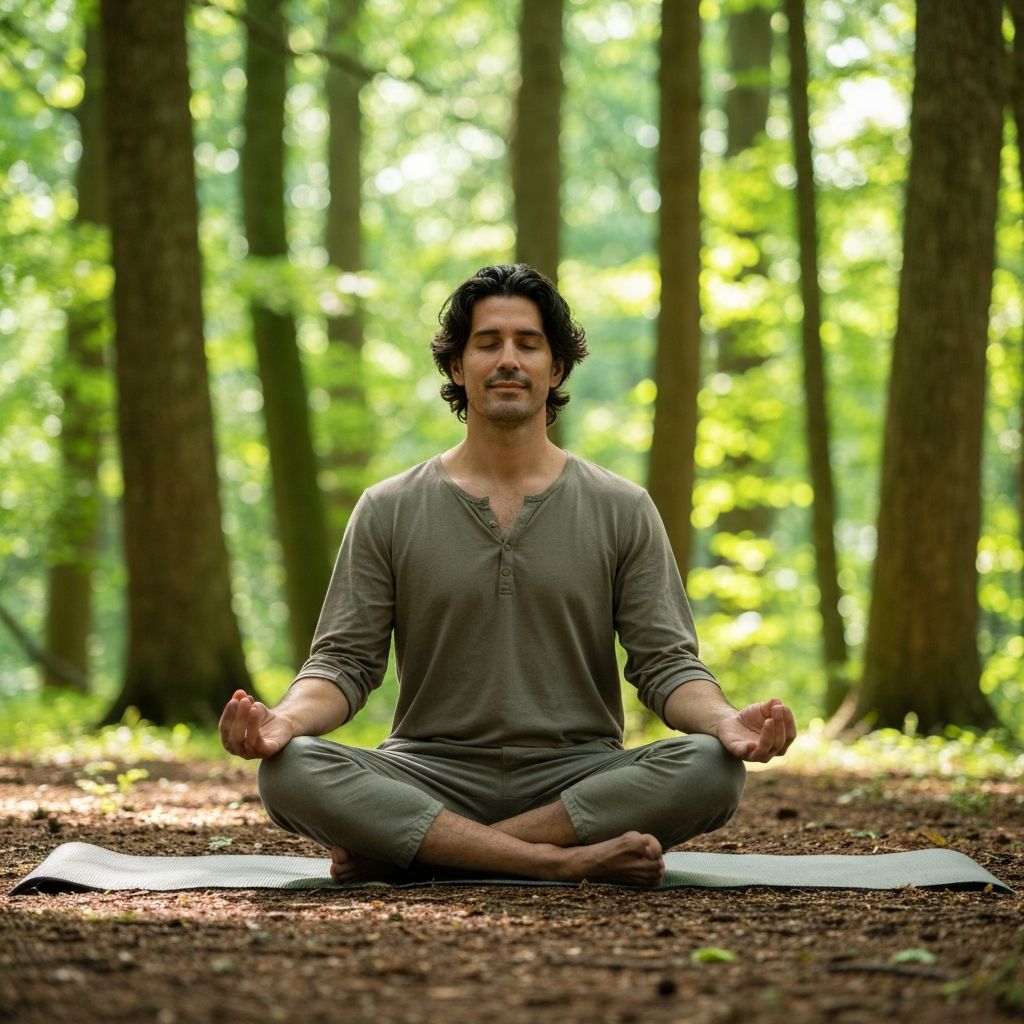 Man practicing mindfulness